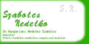 szabolcs nedelko business card